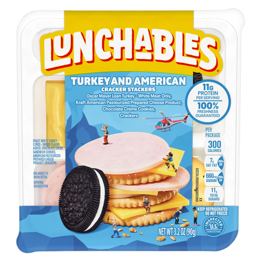 Lunchables Turkey & American Cheese Cracker Stackers with Chocolate Sandwich Cookies  - 3.2oz