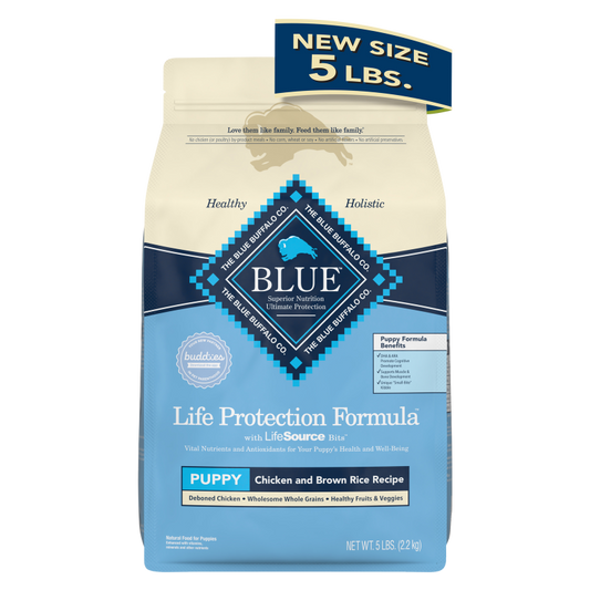 Blue Buffalo Puppy Chicken and Brown Rice Dry Dog Food 5lb