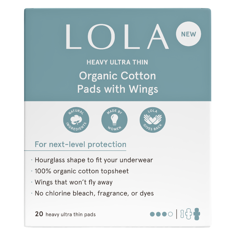 LOLA Heavy Organic Cotton Ultra Thin Pads 20ct