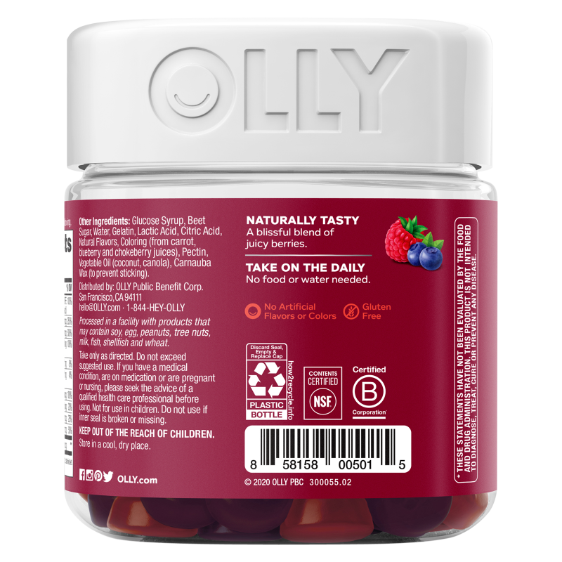 OLLY Women's Multivitamin Blissful Berry 90ct