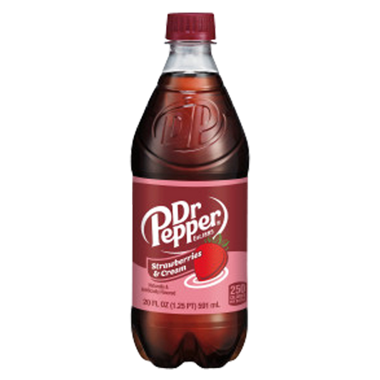 Dr Pepper Strawberries and Cream 20oz Bottle