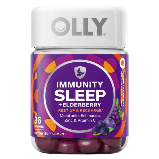 OLLY Immunity Sleep + Elderberry Gummies Midnight Berry 36ct