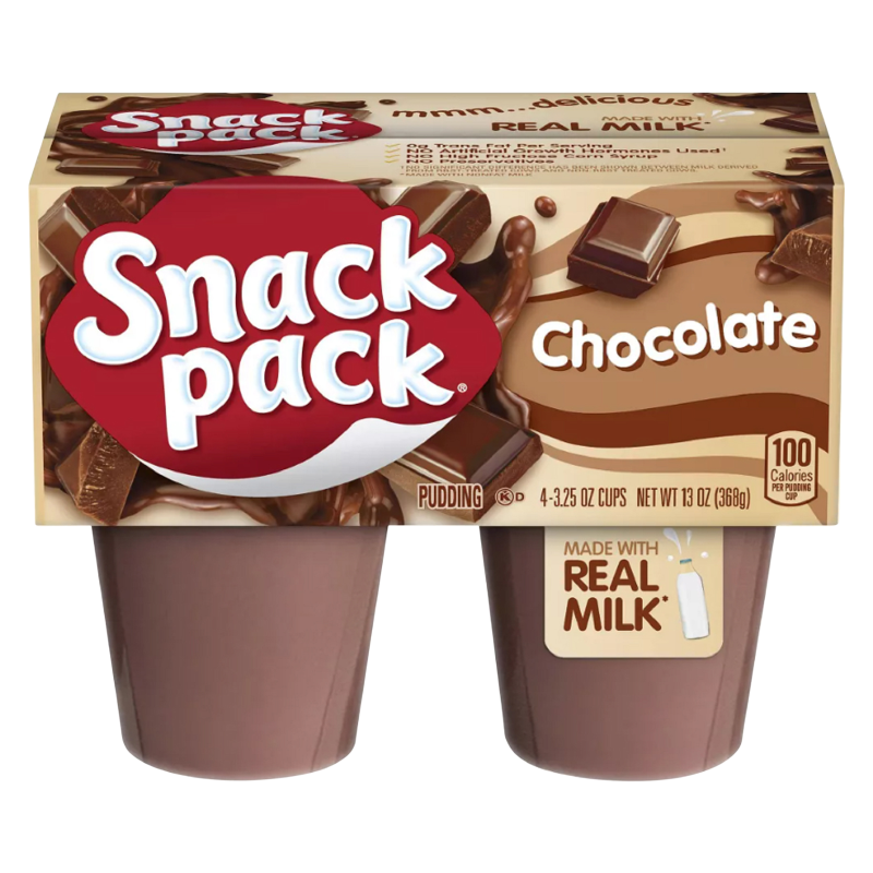 Snack Pack Chocolate Pudding - 4ct/12oz