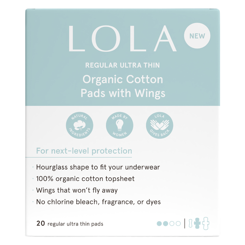 LOLA Regular Organic Cotton Ultra Thin Pads 20ct