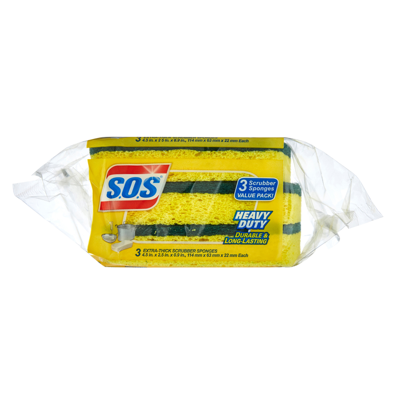 S.O.S Heavy Duty Scrubber Sponge 3ct