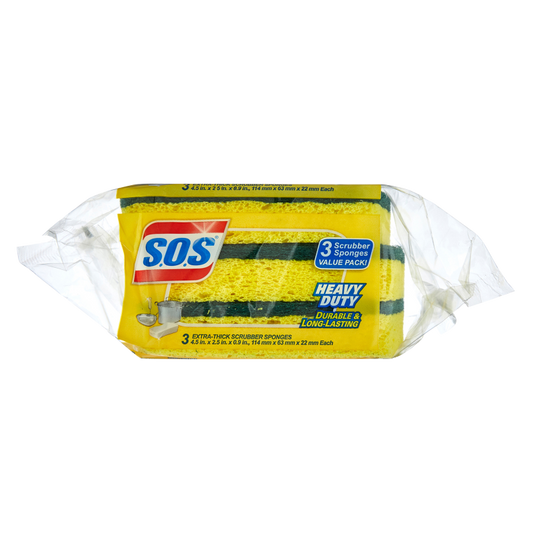 S.O.S Heavy Duty Scrubber Sponge 3ct