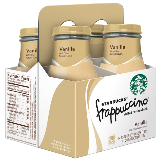 Starbucks Vanilla Frappuccino 4pk 9.5oz Btl