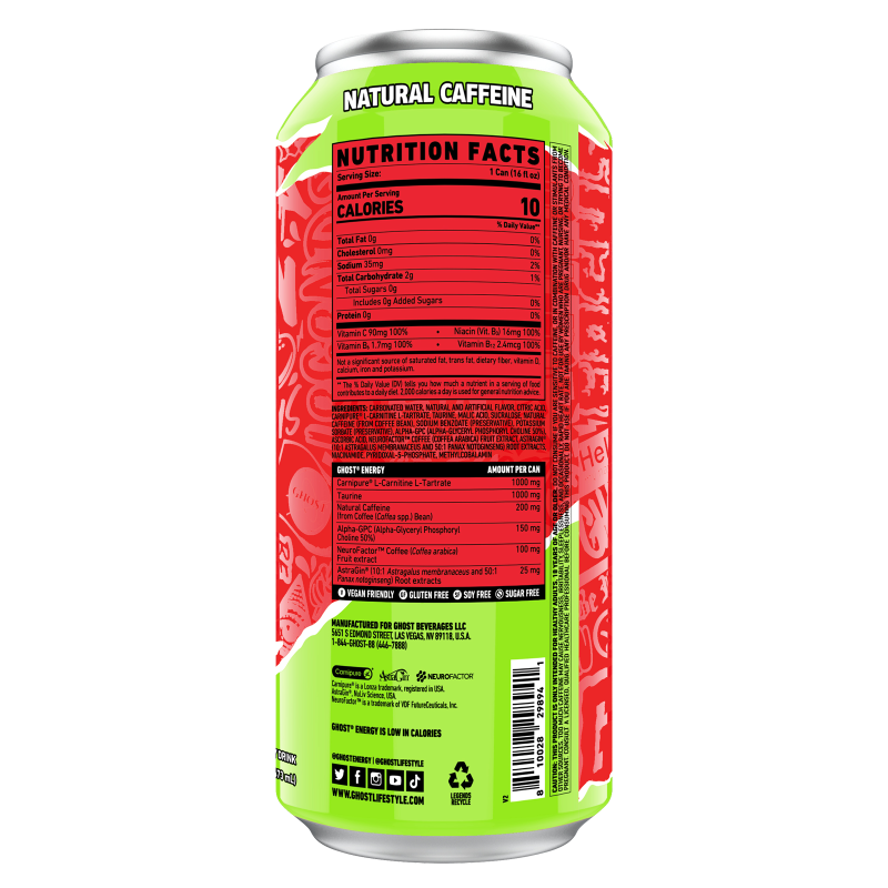 GHOST® Energy Cherry Limeade 16oz Can