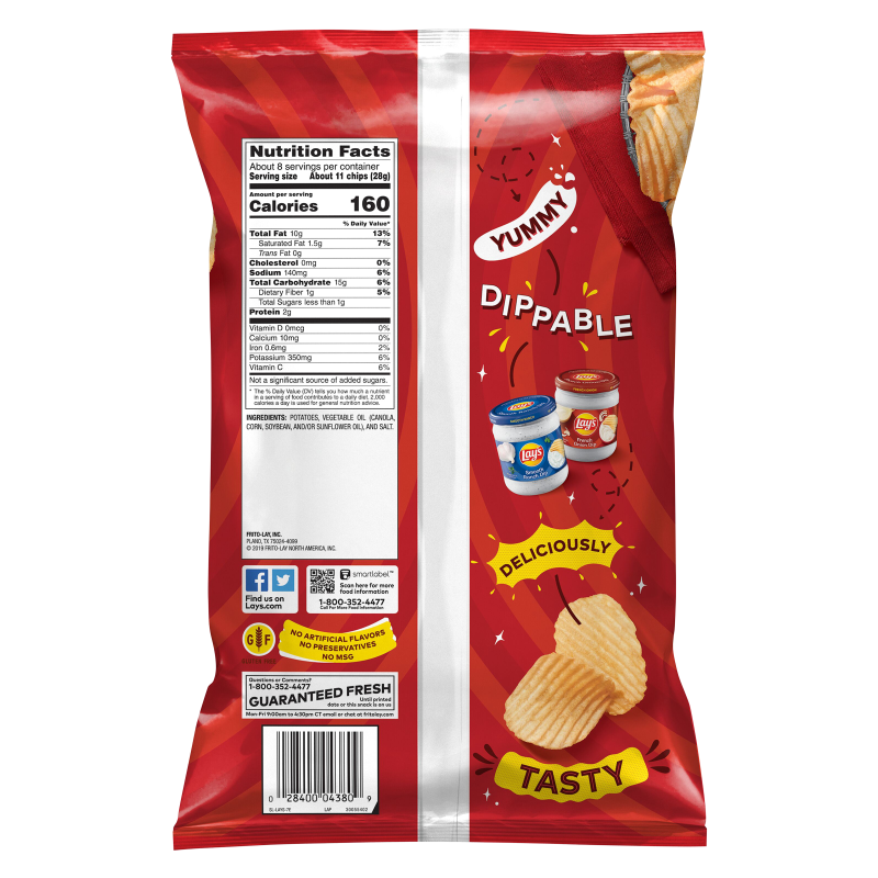 Lays Wavy Original Potato Chips 7.75oz