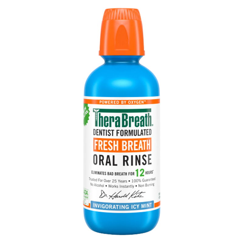 TheraBreath Fresh Breath Oral Rinse Icy Mint 16oz