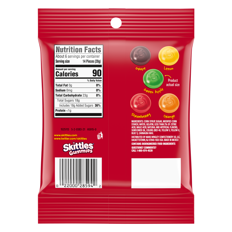 Skittles Gummies Assorted Fruit 5.8oz