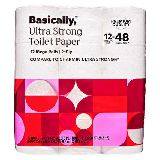 Basically, 12ct Ultra Strong Toilet Paper