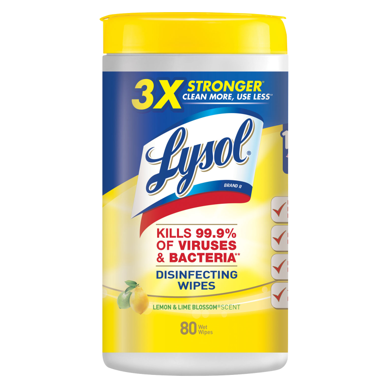 Lysol Lemon and Lime Blossom Disinfecting Wipes 80ct