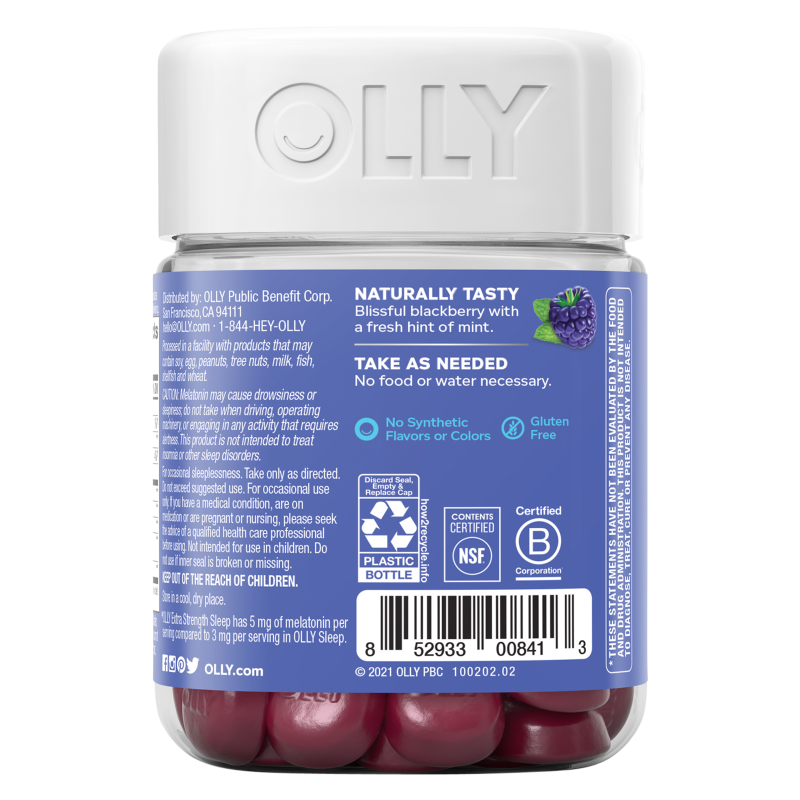 OLLY Extra Strength Sleep Gummies Blackberry Zen 50ct