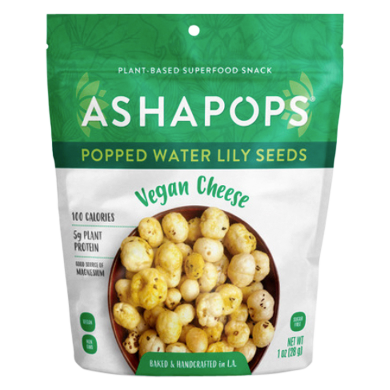 AshaPops Popped Water Lily Seeds Vegan Cheese 1oz