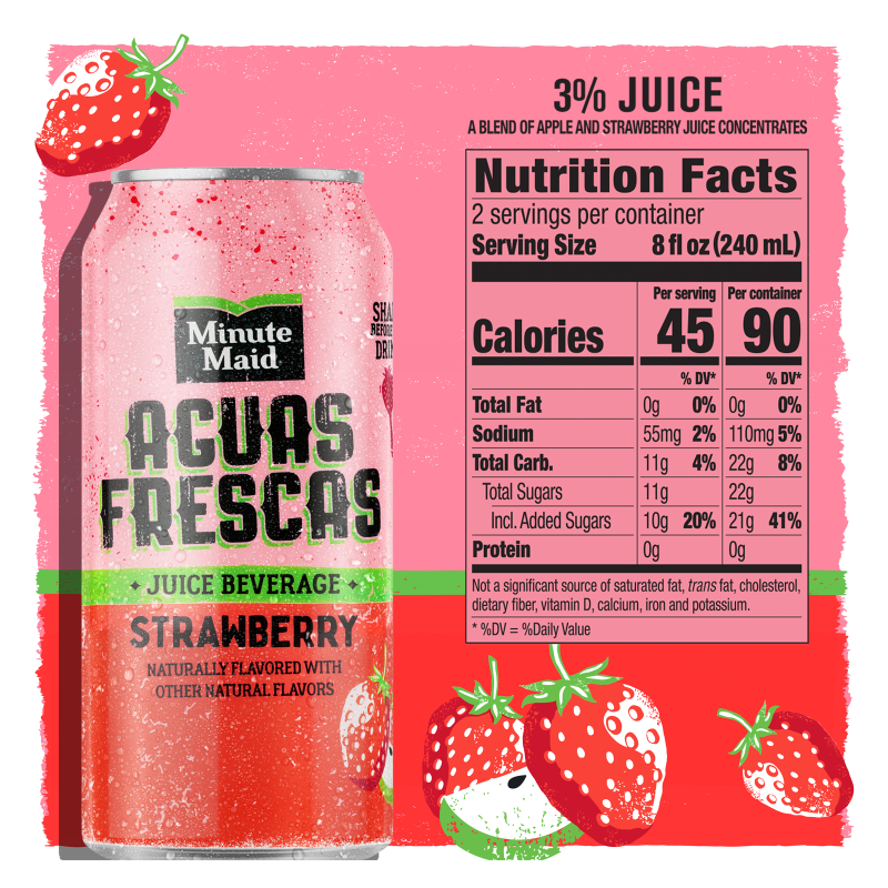 Minute Maid Aguas Frescas Strawberry 16oz