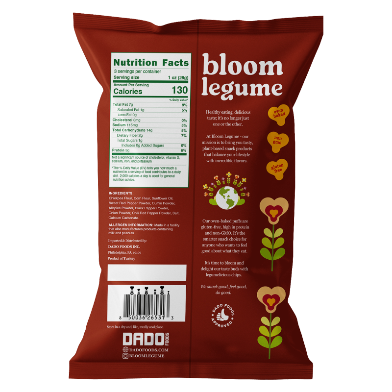 Bloom Legume Barbeque Baked Chickpea Puffs 3oz