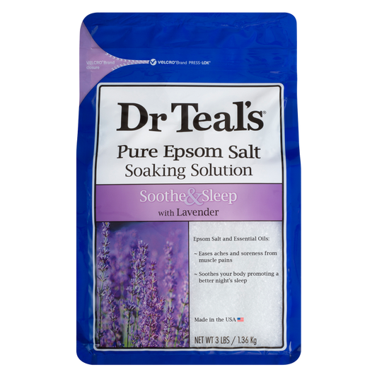 Dr Teal's Pure Epsom Salt Soothe & Sleep Lavender Soaking Solution 3lbs