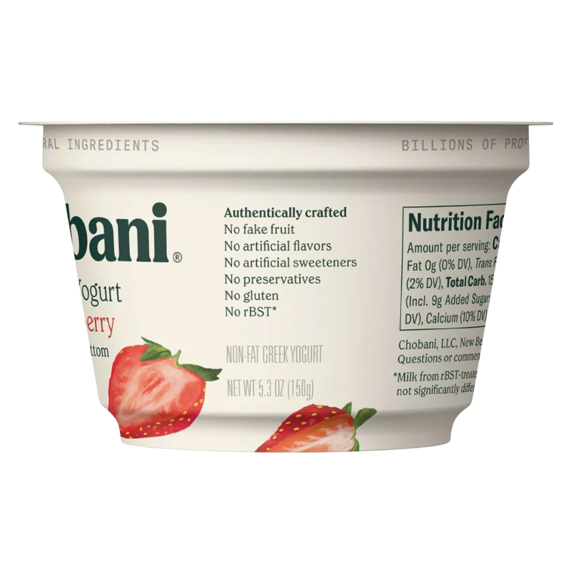 Chobani Strawberry on the Bottom Non-Fat Greek Yogurt - 5.3oz