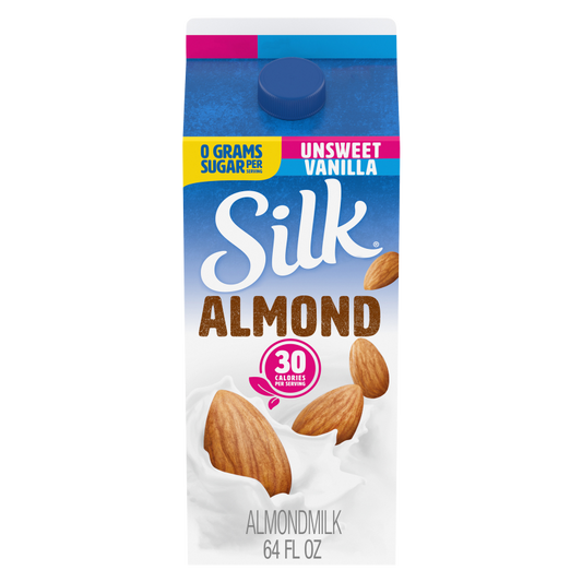 Silk Unsweetened Vanilla Almond Milk 1/2 Gallon