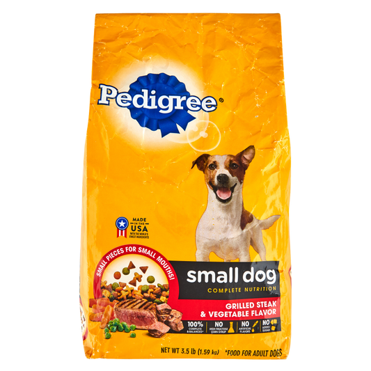 Pedigree Small Dog Grilled Steak & Vegetable Dry Dog Food 3.5lb