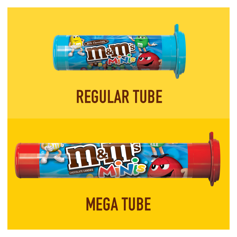 M&M's Minis Milk Chocolate Candies Mega Tube 1.77oz