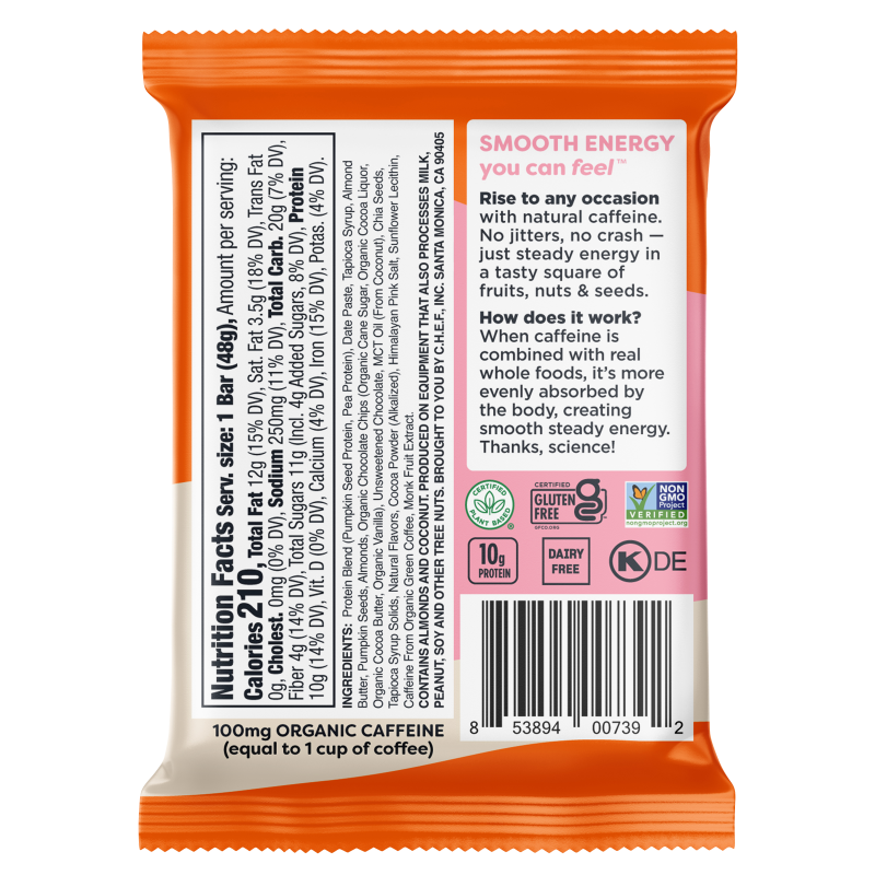 Quantum Energy Square Dark Chocolate Pink Himalayan Salt Bar 1.69oz