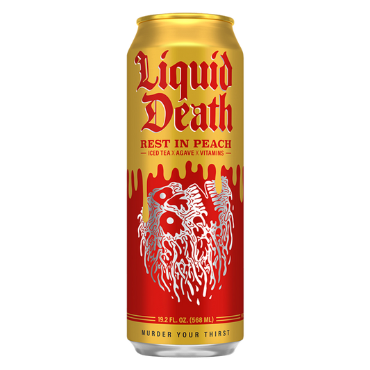 Liquid Death Iced Tea Rest in Peach 19.2 oz. Can