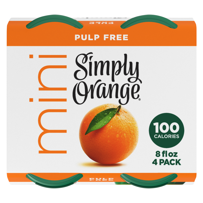 Simply Orange Juice Mini 8oz 4pk