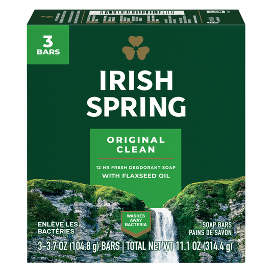 Irish Spring Original Deodorant Soap Bars 3pk 3.7oz