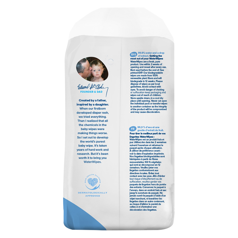 WaterWipes Plastic Free Sensitive Baby Wipes 240ct