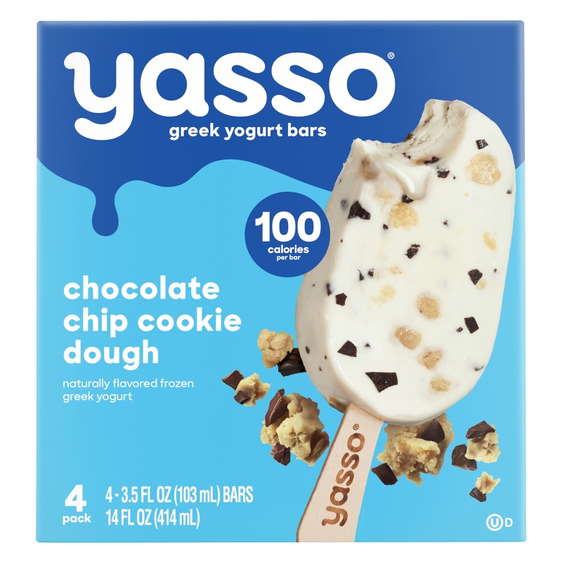 Yasso Frozen Greek Yogurt Cookie Dough Bar 4ct