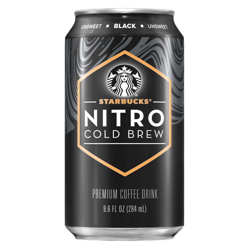 Starbucks Unsweetened Nitro Iced Coffee 9.6oz Can