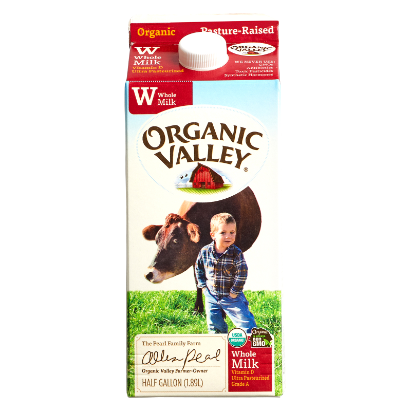 Organic Valley Whole Milk 1/2 Gallon