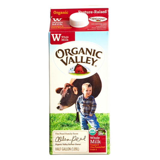 Organic Valley Whole Milk 1/2 Gallon