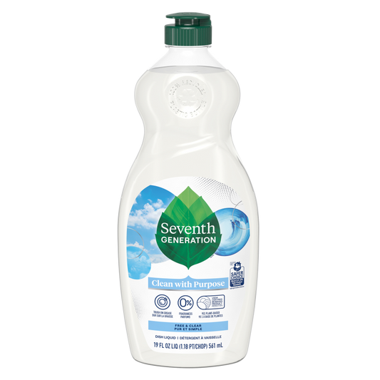 Seventh Generation Free & Clear Fragrance Free Liquid Dish Soap 19oz