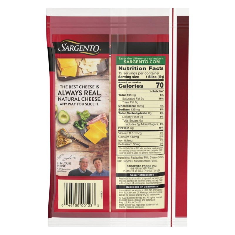 Sargento Natural Provolone Sliced Cheese - 12 slices