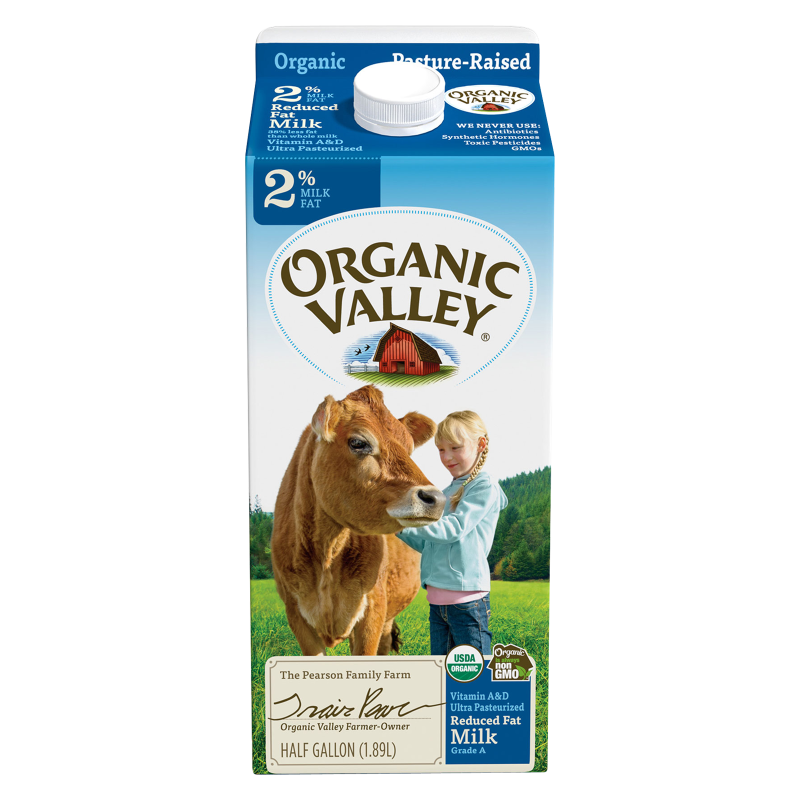 Organic Valley 2% Reduced Fat Milk 1/2 Gallon