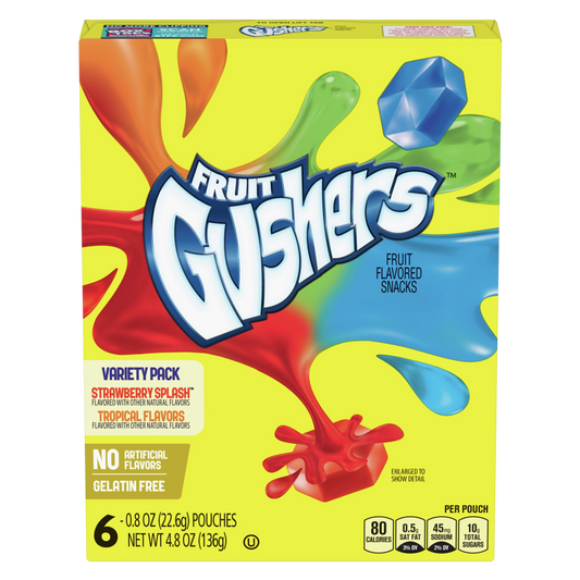 Fruit Gushers Strawberry & Tropical Fruit Variety pack 6ct