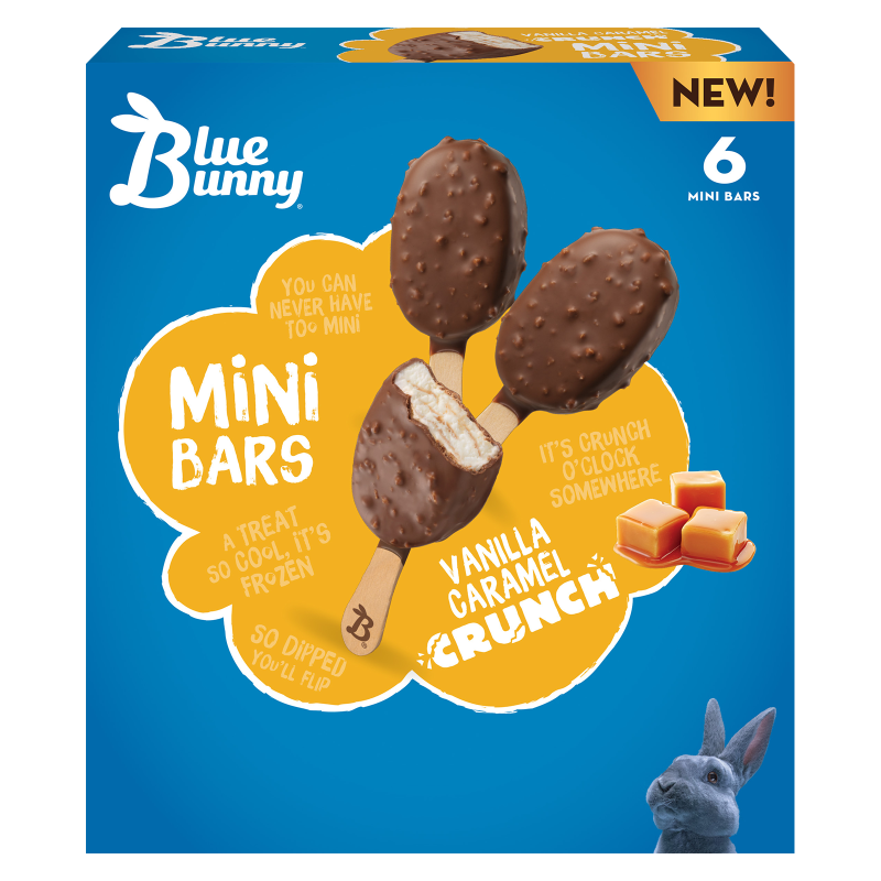 Blue Bunny Vanilla Caramel Crunch Mini Bars 6ct