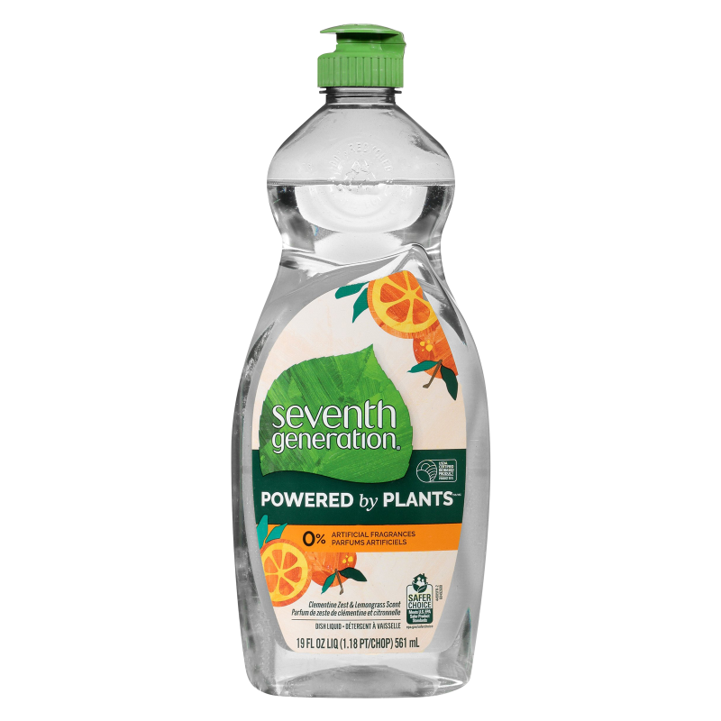 Seventh Generation Clementine Zest & Lemongrass Scent Dish Soap 19oz