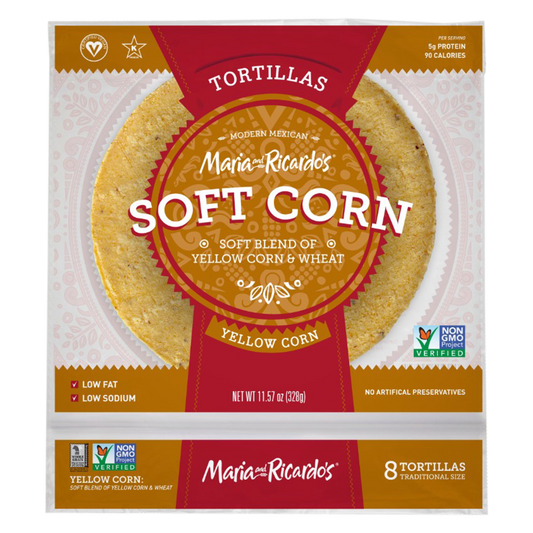 Maria & Ricardo's Soft Yellow Frozen Corn Tortillas - 11.57oz