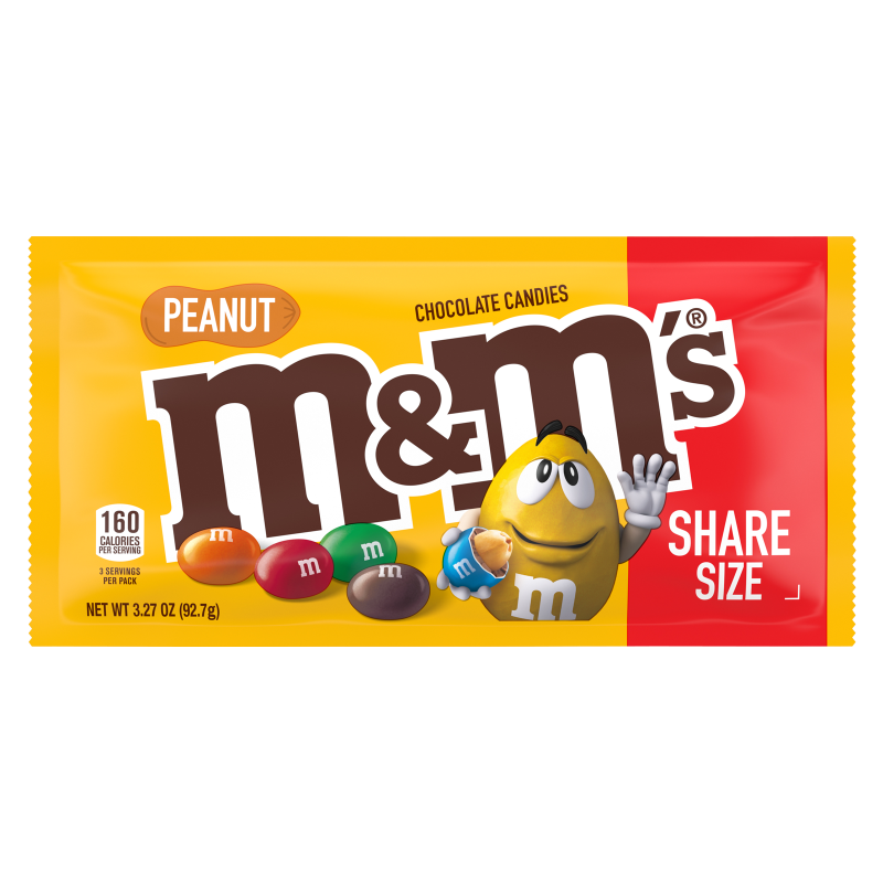 M&M's Peanut Milk Chocolate Candies Share Size 3.27oz