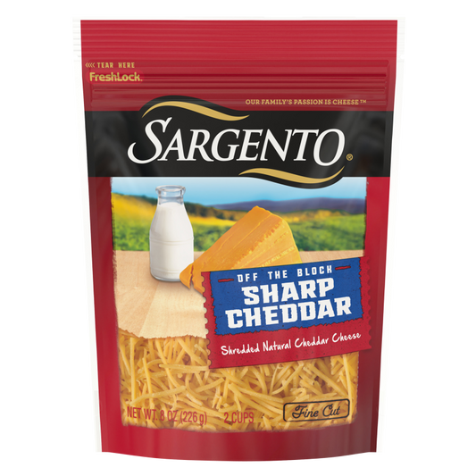 Sargento Natural Finely Shredded Sharp Cheddar Cheese - 8oz