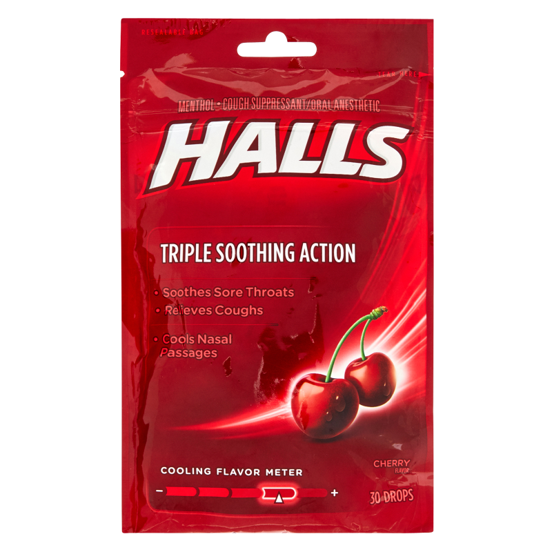 Halls Cherry Cough Drops 30ct