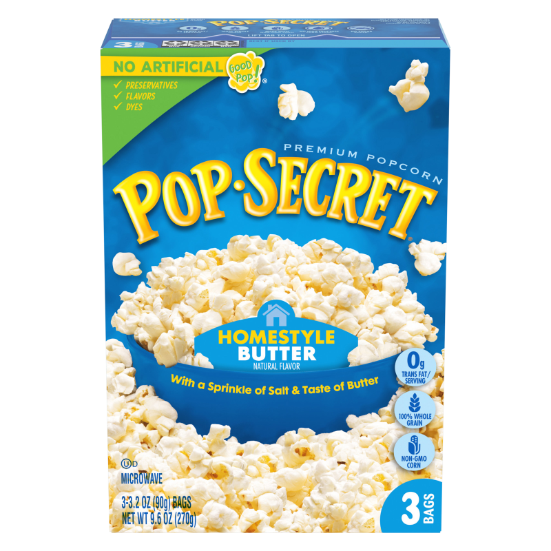 Pop Secret Homestyle Butter Microwavable Popcorn 3ct 9.6oz