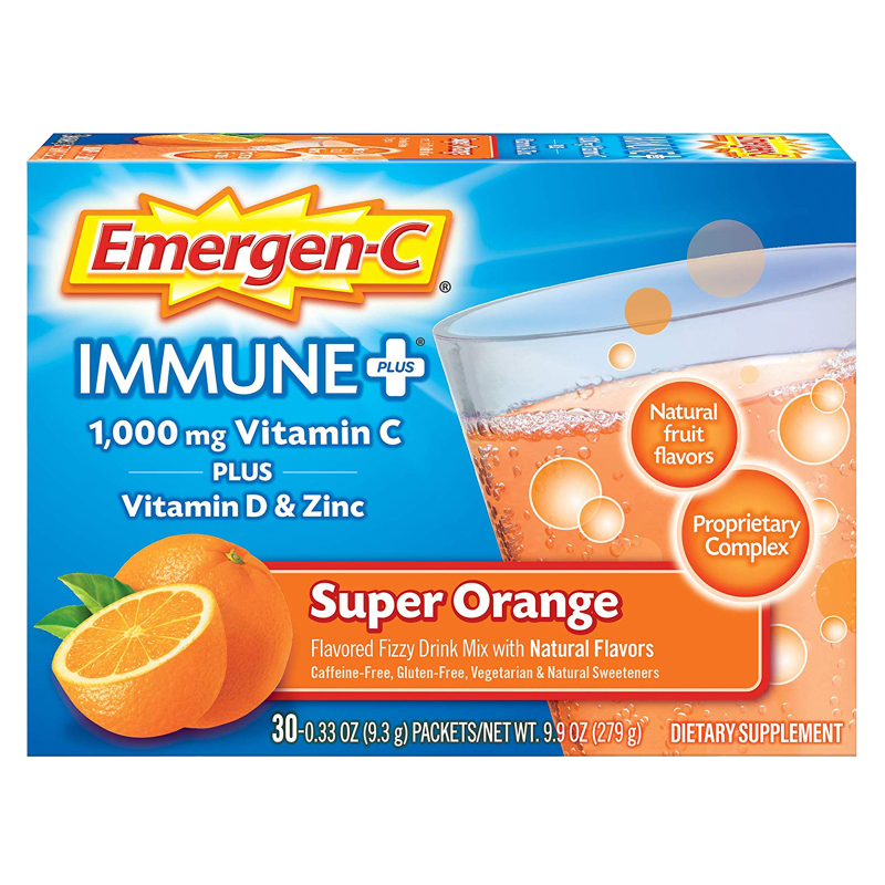 Emergen-C Immune Plus Super Orange Drink Mix 30ct