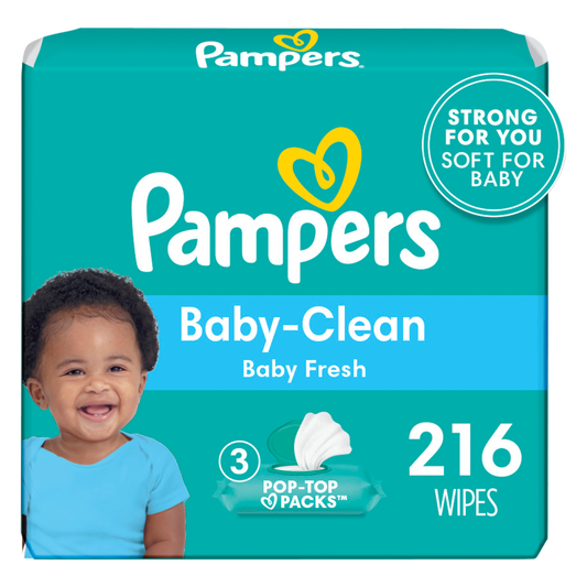 Pampers Baby Wipes Baby Fresh Scent 3X Pop-Top 216ct