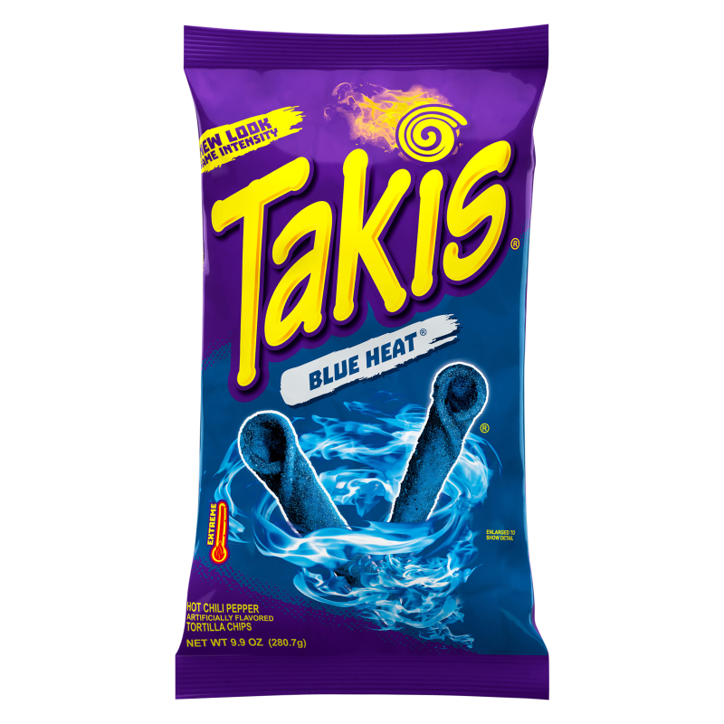 Takis Blue Heat Hot Chili Pepper Tortilla Chips 9.9oz