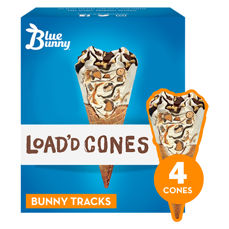 Blue Bunny Bunny Tracks Load'd Cones 4ct